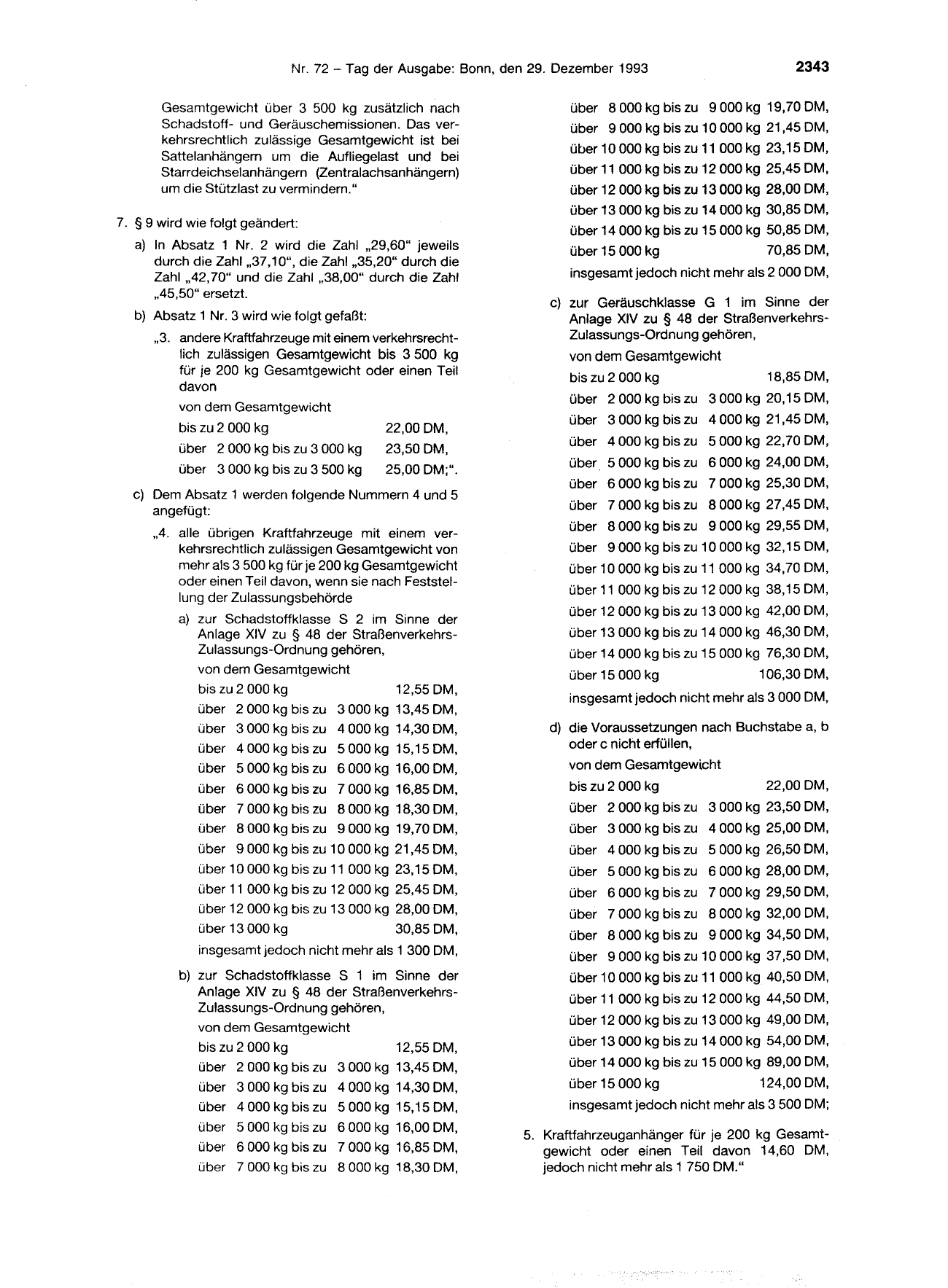 BGBl. 1993, Seite 2343 — Originalseite als Abbildung