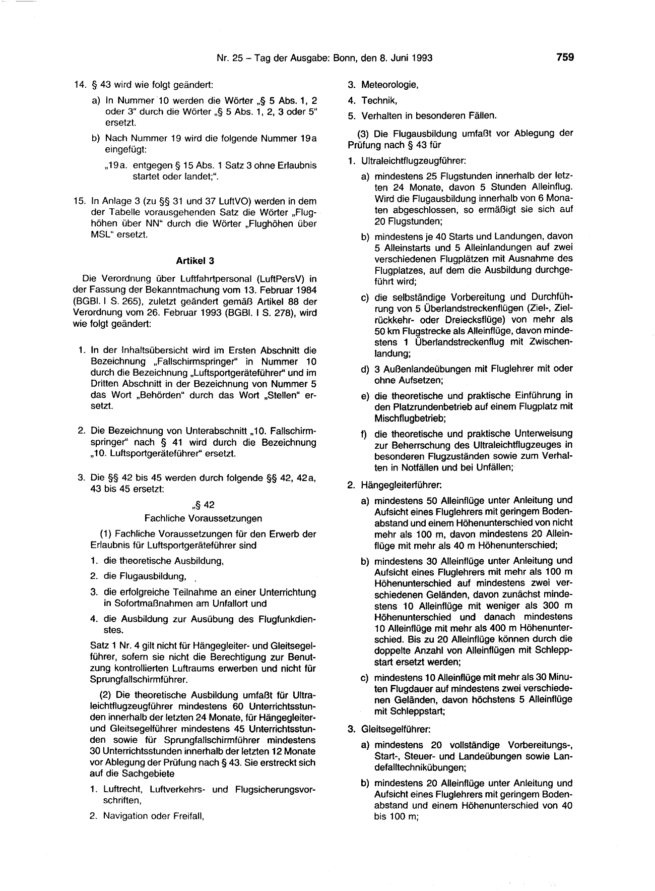 BGBl. 1993, Seite 759 — Originalseite als Abbildung