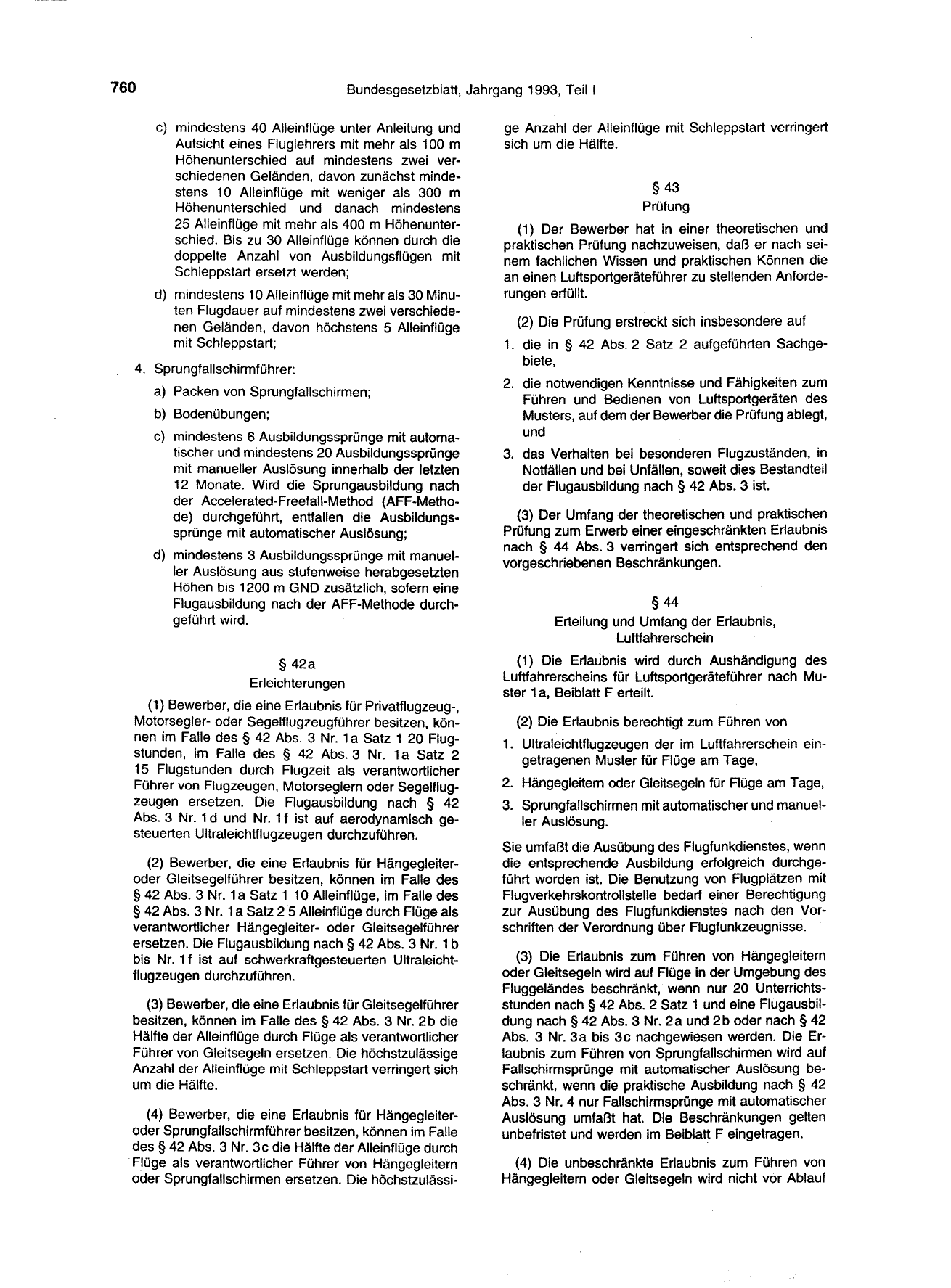 BGBl. 1993, Seite 760 — Originalseite als Abbildung