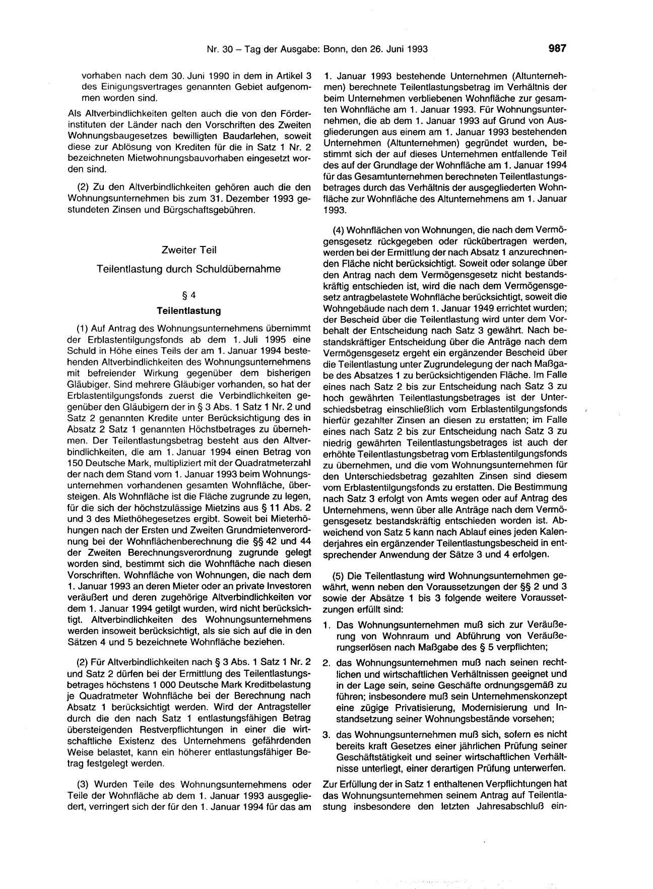 BGBl. 1993, Seite 987 — Originalseite als Abbildung