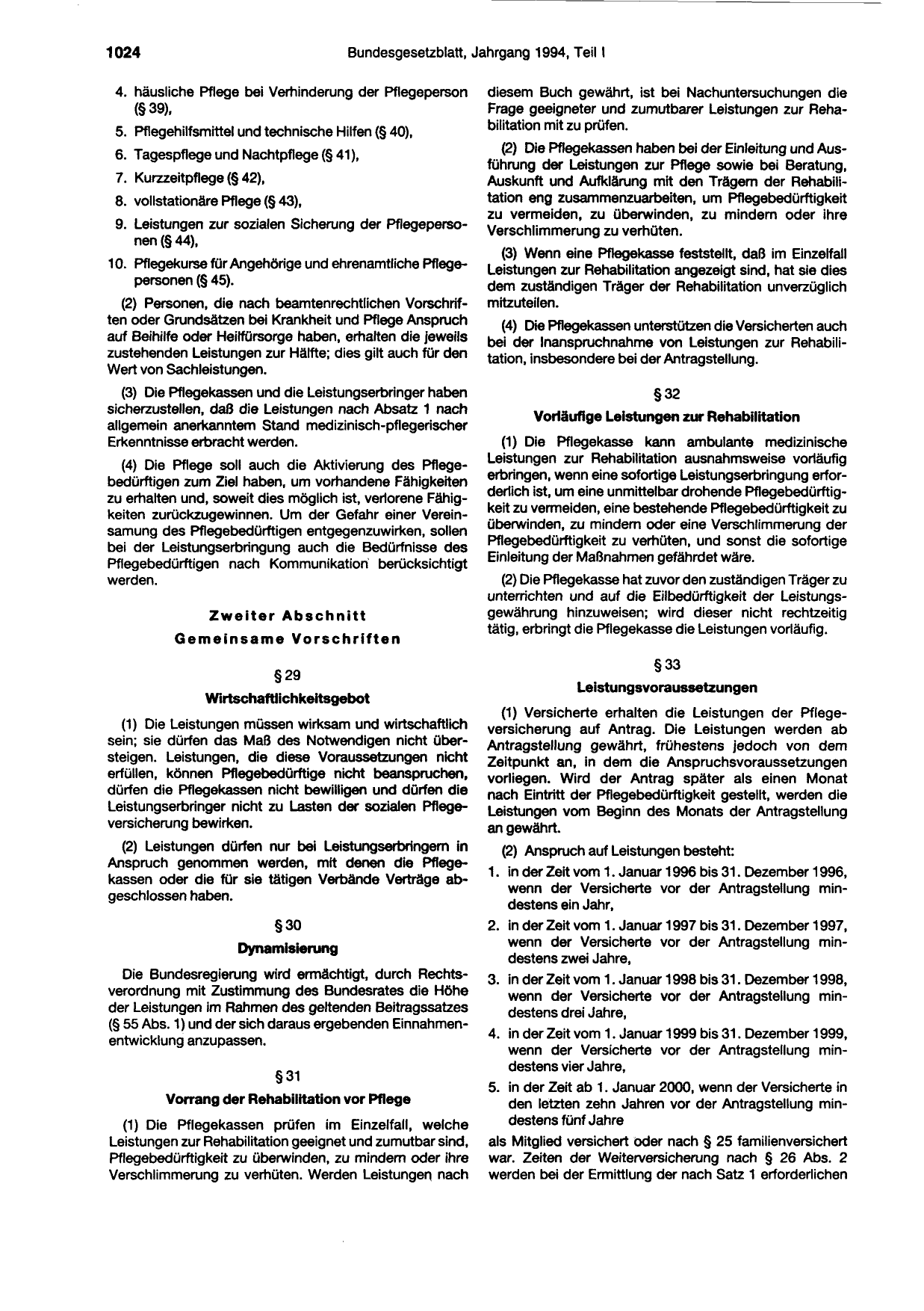 BGBl. 1994, Seite 1024 — Originalseite als Abbildung