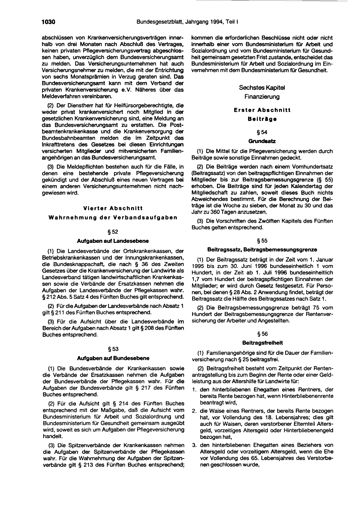 BGBl. 1994, Seite 1030 — Originalseite als Abbildung