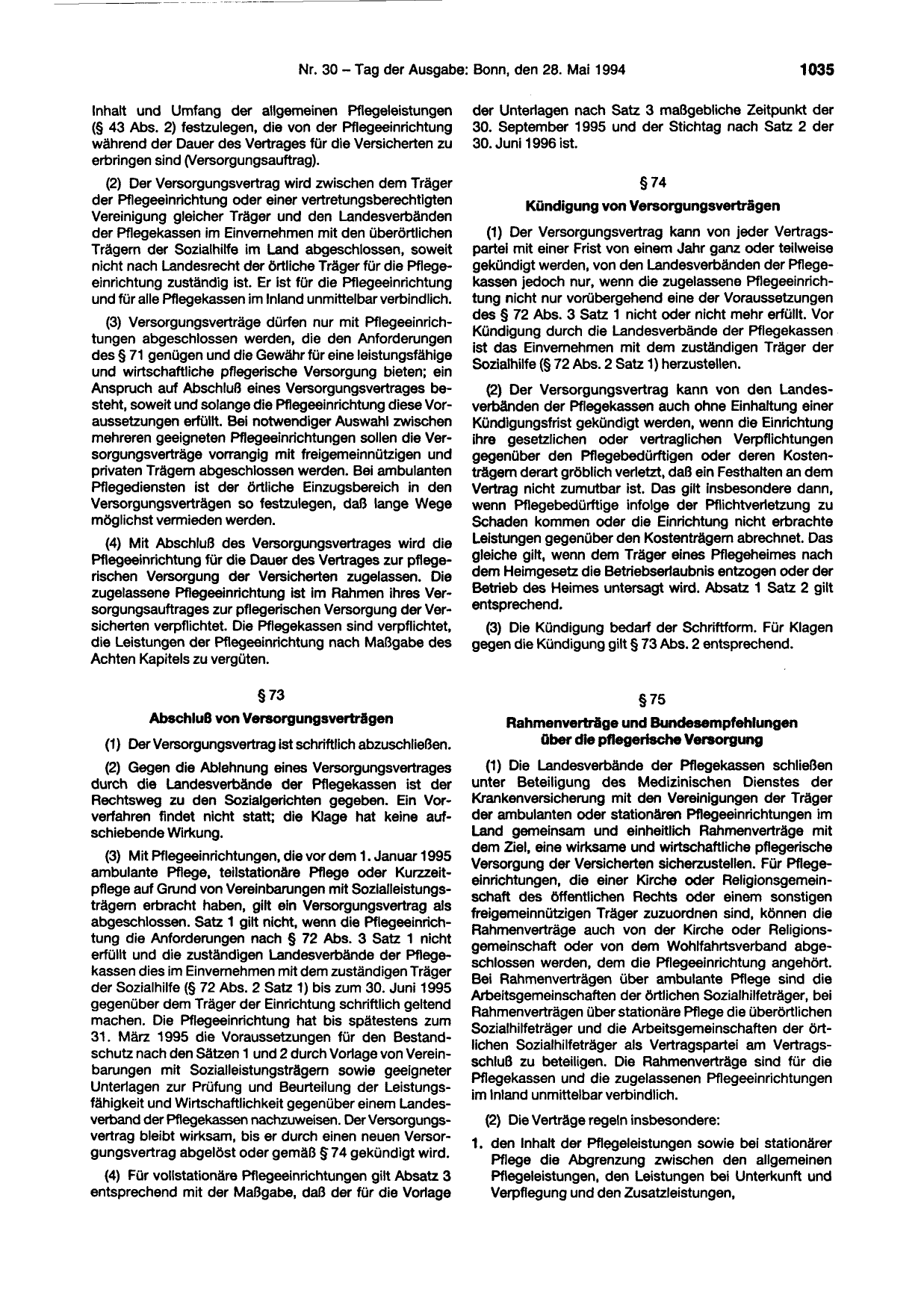 BGBl. 1994, Seite 1035 — Originalseite als Abbildung