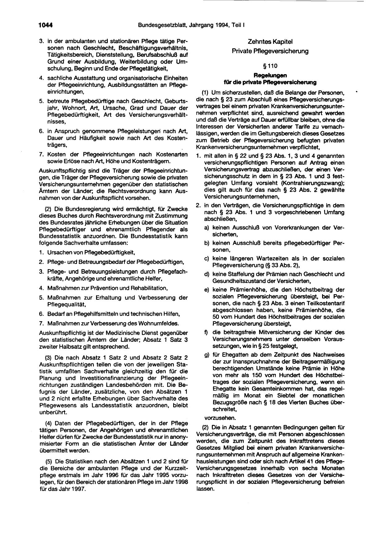 BGBl. 1994, Seite 1044 — Originalseite als Abbildung