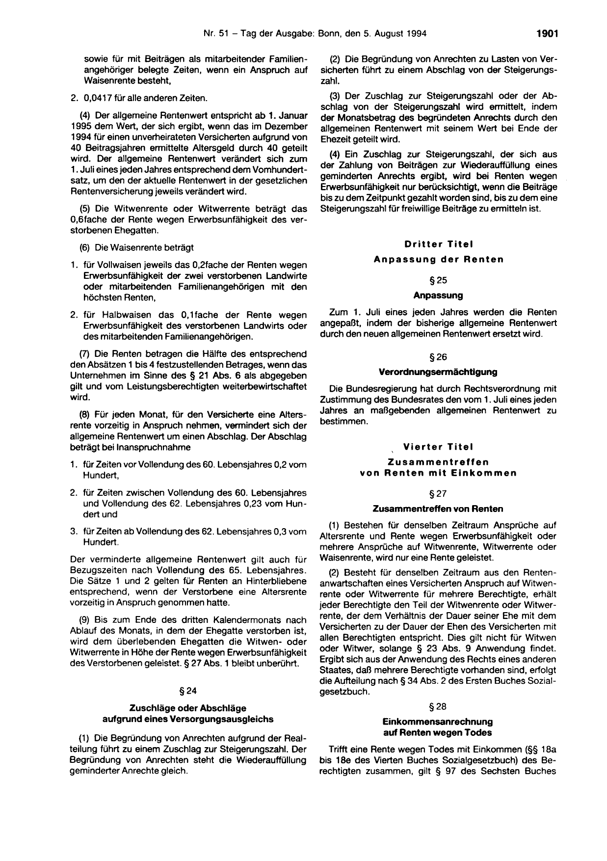 BGBl. 1994, Seite 1901 — Originalseite als Abbildung