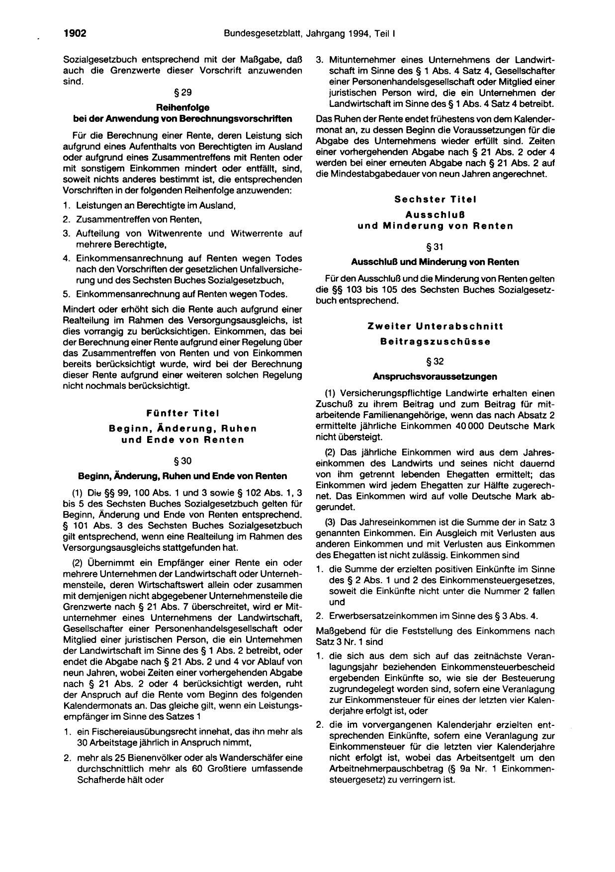 BGBl. 1994, Seite 1902 — Originalseite als Abbildung