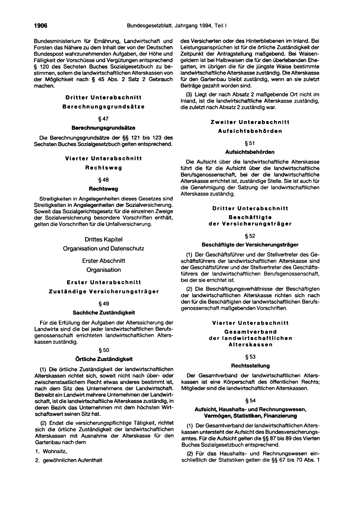 BGBl. 1994, Seite 1906 — Originalseite als Abbildung