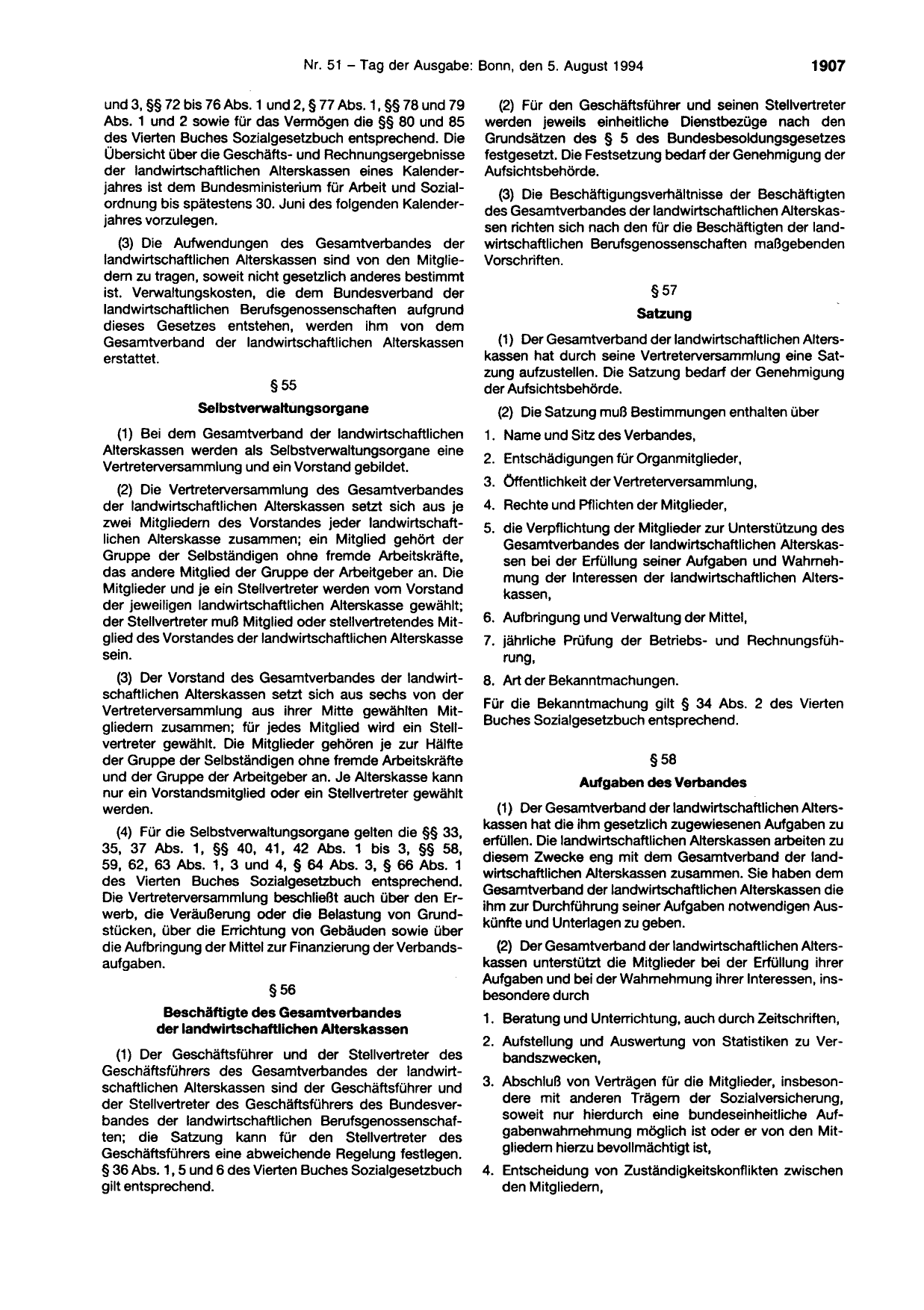 BGBl. 1994, Seite 1907 — Originalseite als Abbildung