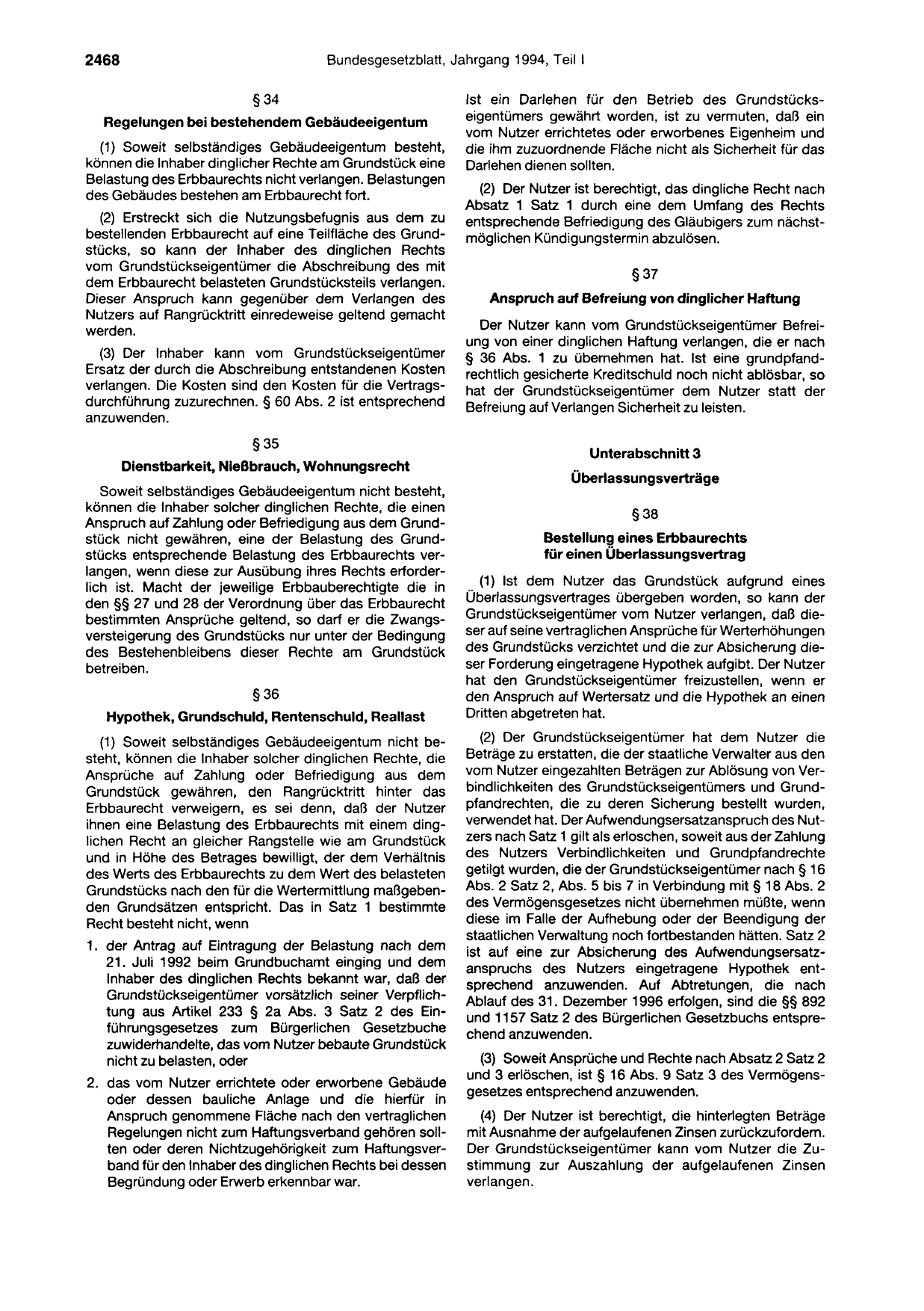 BGBl. 1994, Seite 2468 — Originalseite als Abbildung