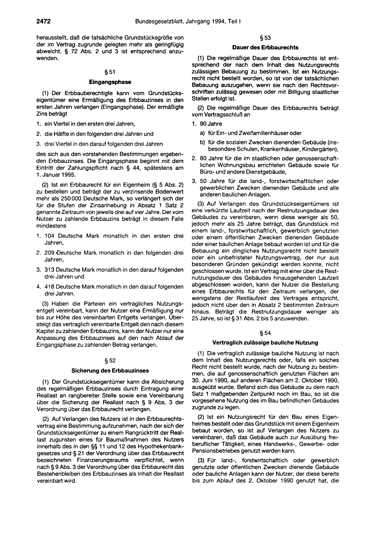 BGBl. 1994, Seite 2472 — Originalseite als Abbildung