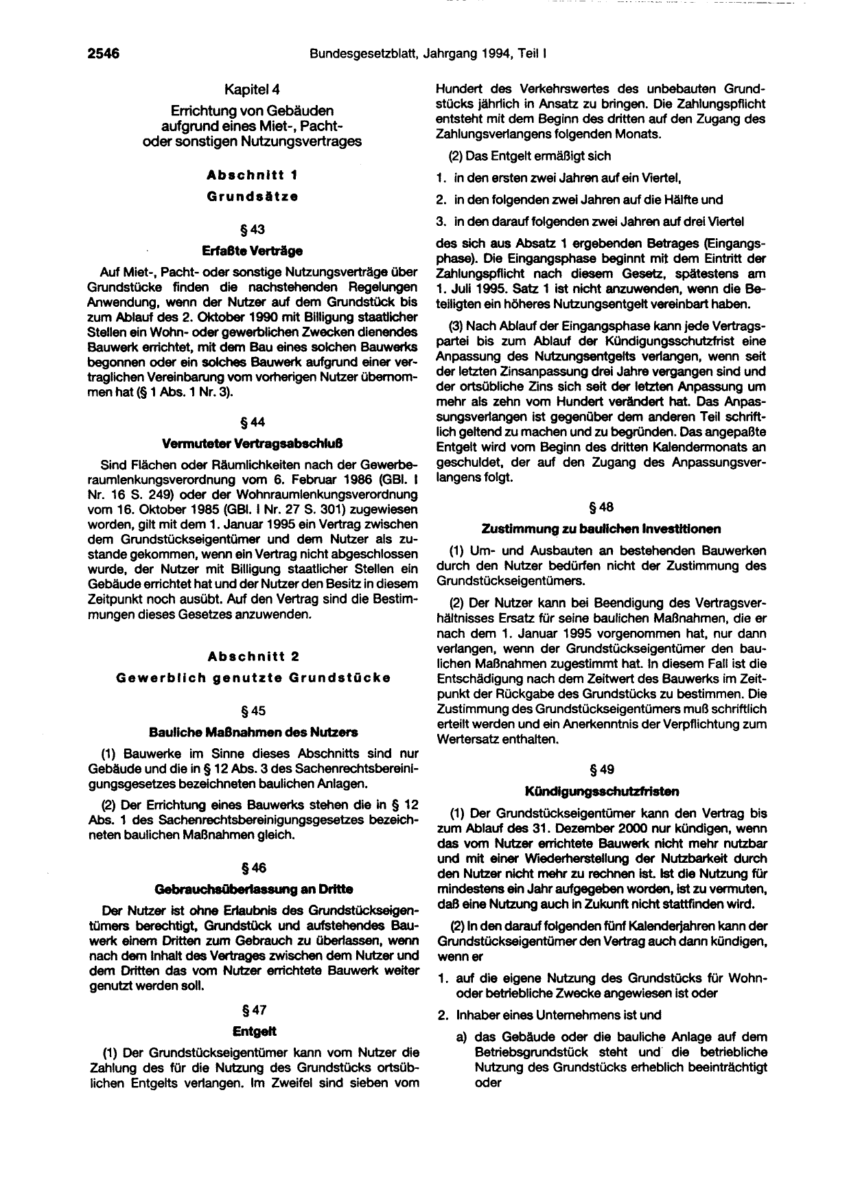 BGBl. 1994, Seite 2546 — Originalseite als Abbildung