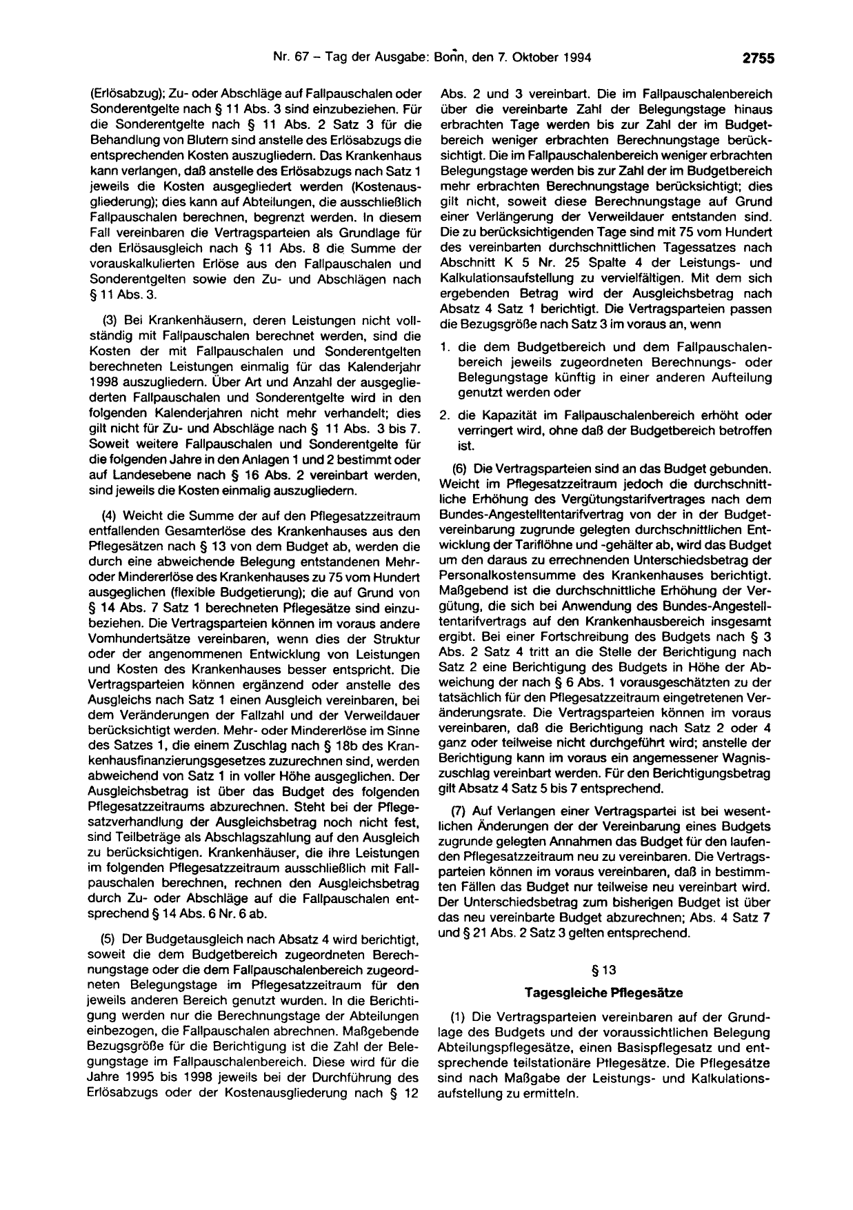BGBl. 1994, Seite 2755 — Originalseite als Abbildung