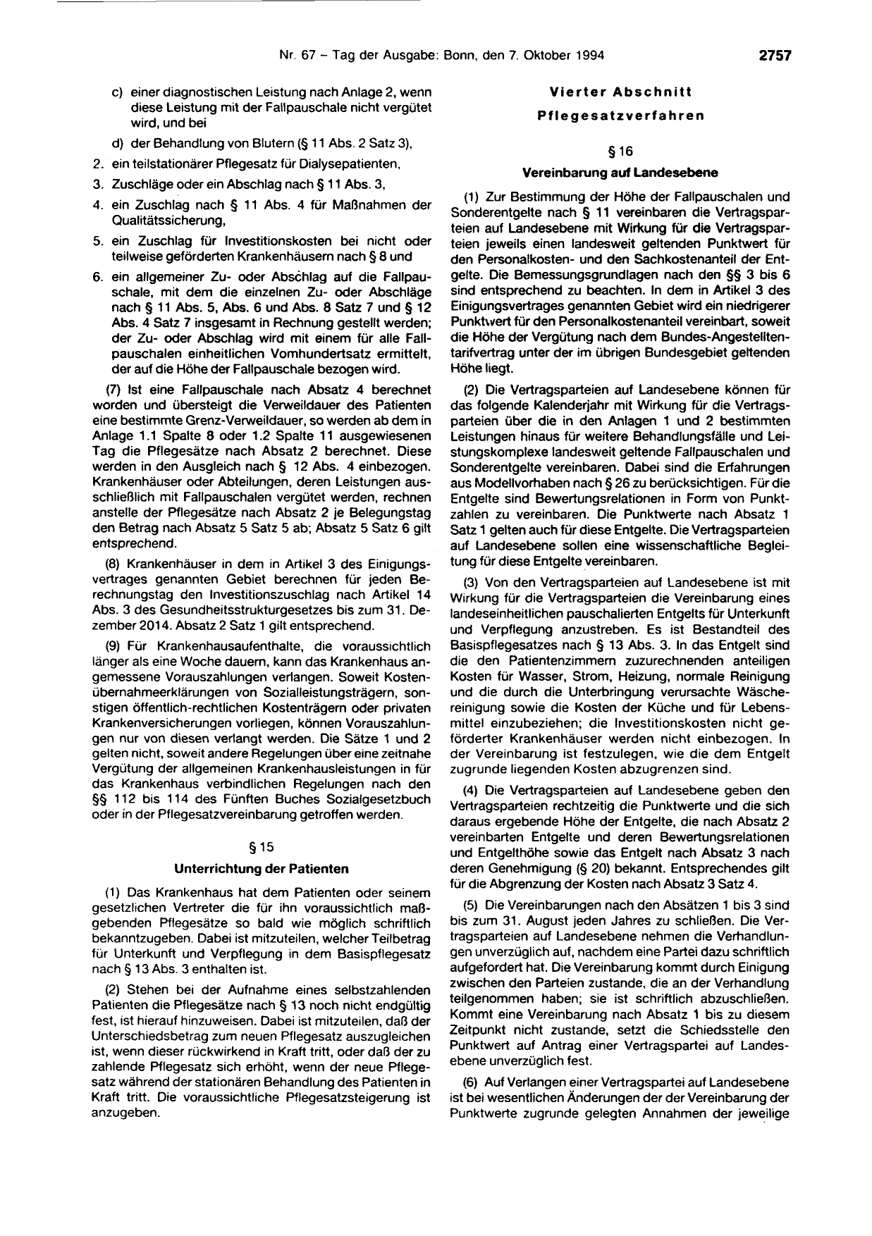 BGBl. 1994, Seite 2757 — Originalseite als Abbildung