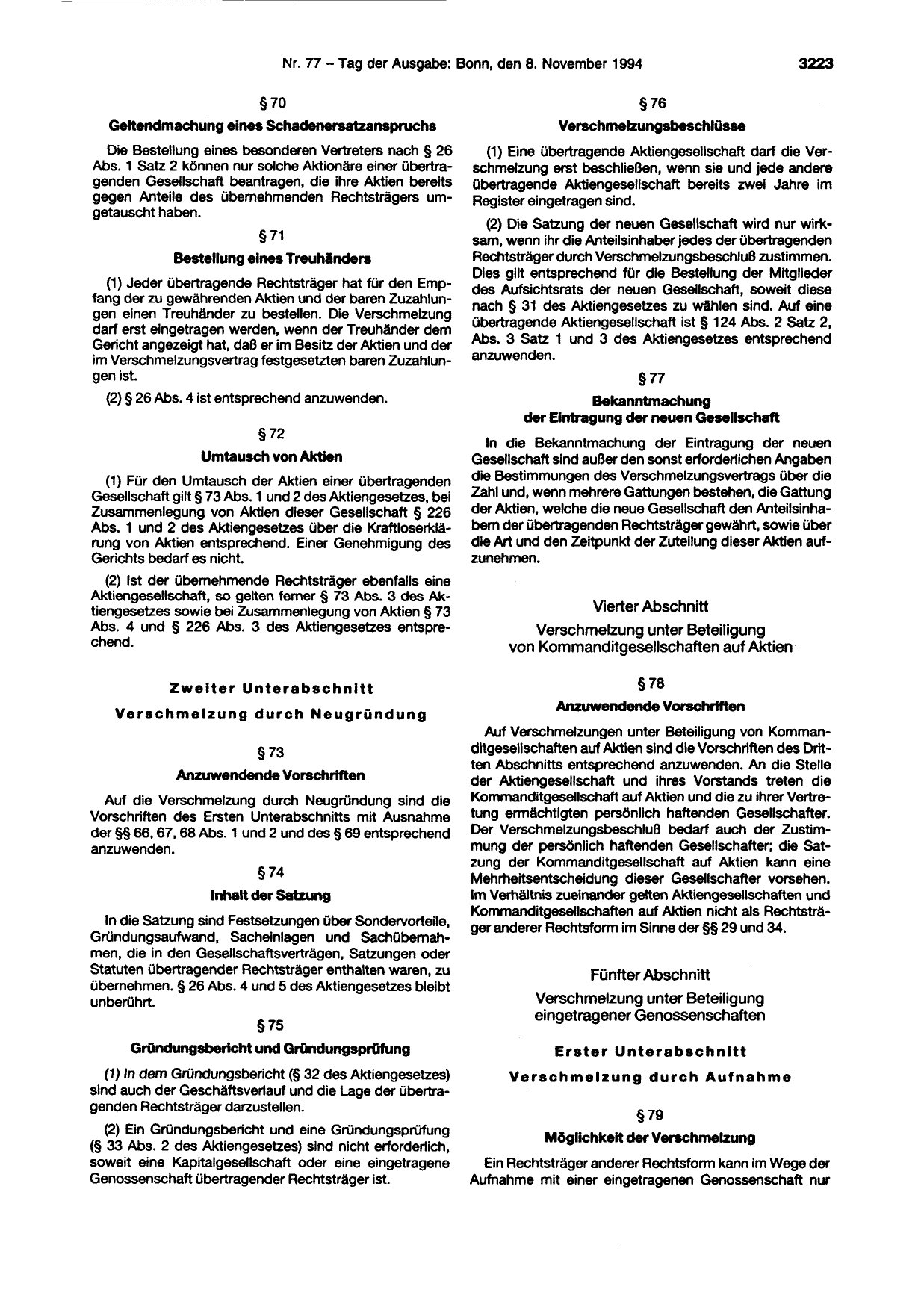 BGBl. 1994, Seite 3223 — Originalseite als Abbildung