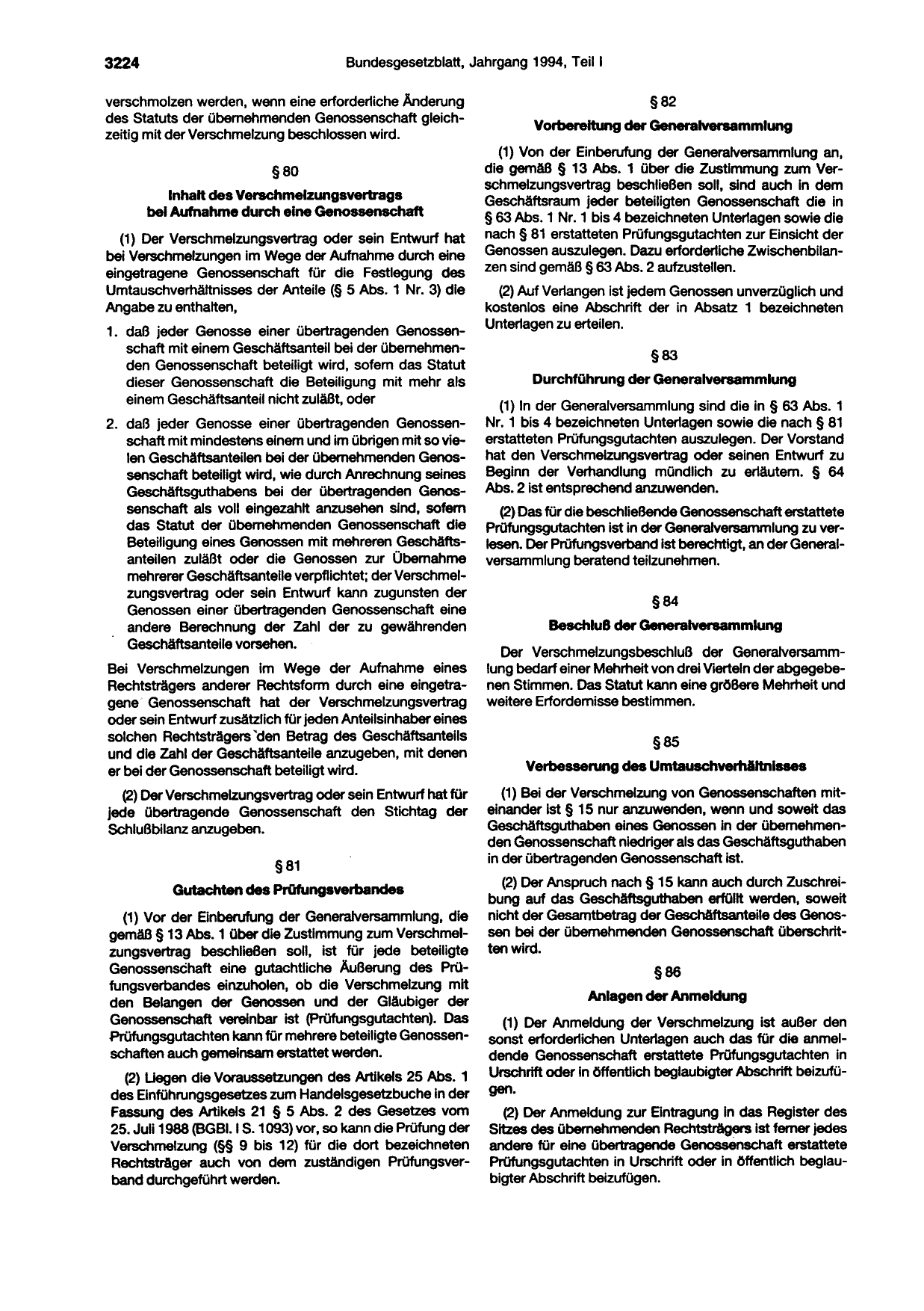 BGBl. 1994, Seite 3224 — Originalseite als Abbildung