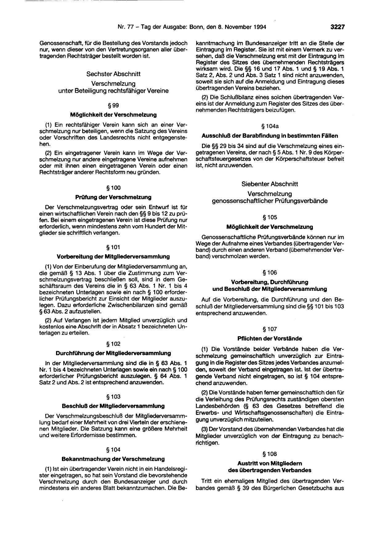 BGBl. 1994, Seite 3227 — Originalseite als Abbildung