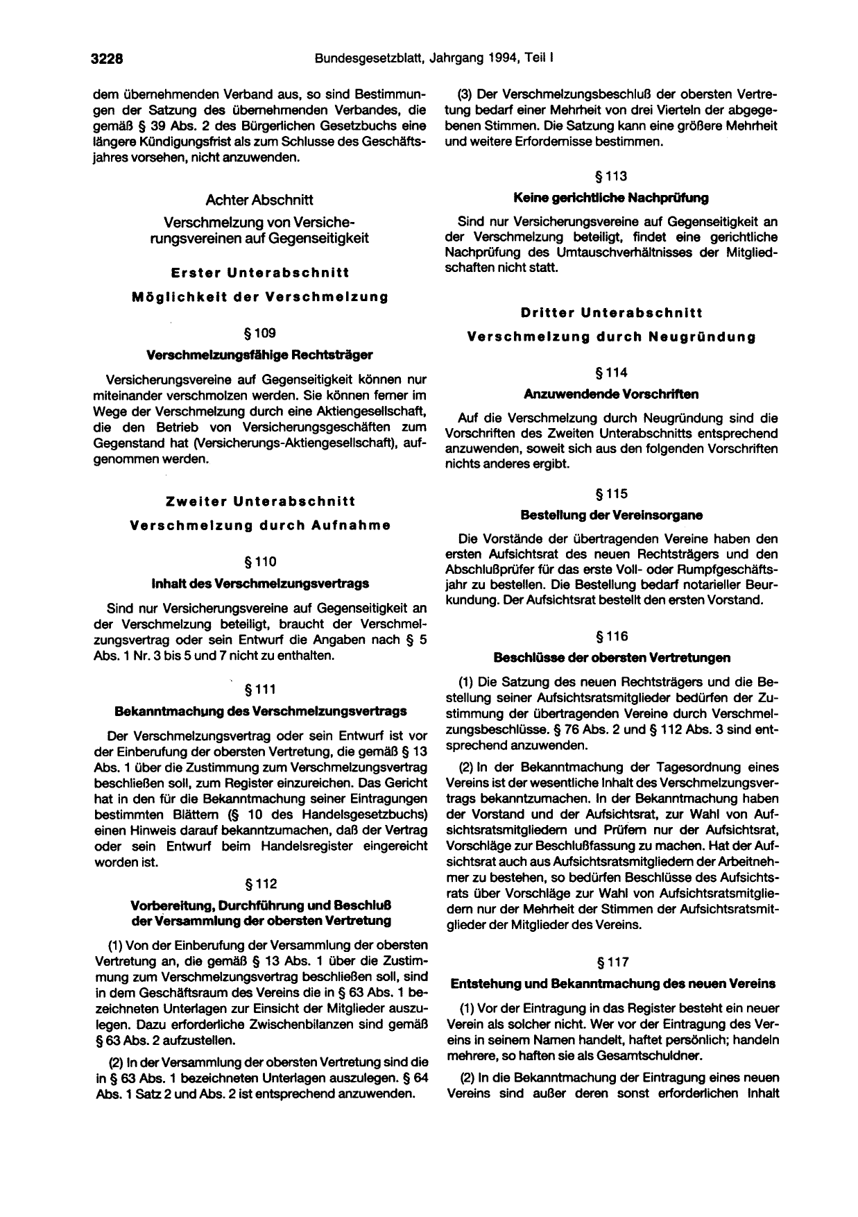 BGBl. 1994, Seite 3228 — Originalseite als Abbildung