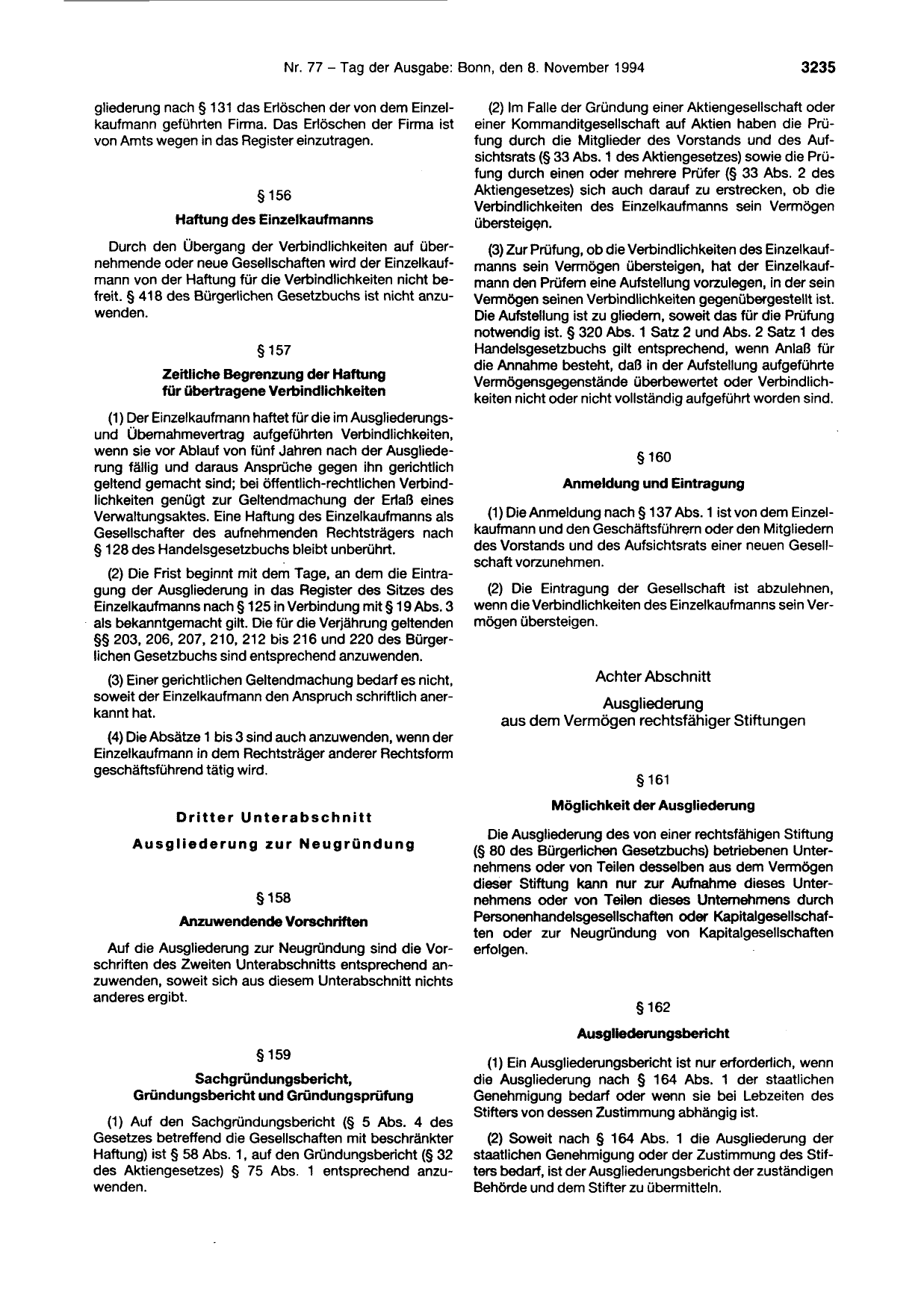 BGBl. 1994, Seite 3235 — Originalseite als Abbildung