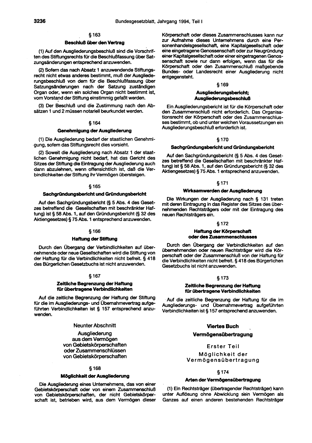 BGBl. 1994, Seite 3236 — Originalseite als Abbildung