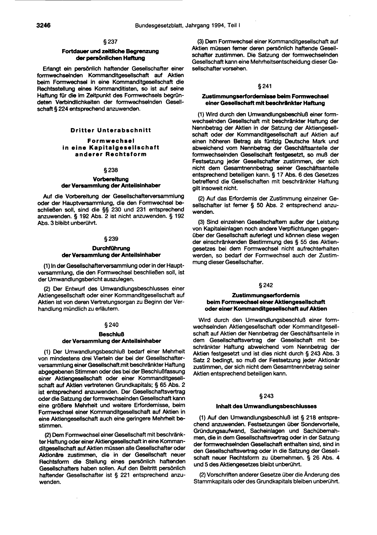 BGBl. 1994, Seite 3246 — Originalseite als Abbildung