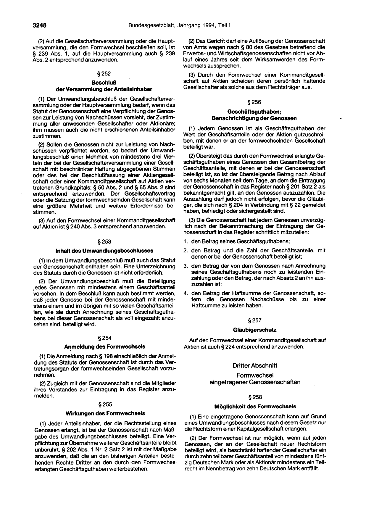 BGBl. 1994, Seite 3248 — Originalseite als Abbildung