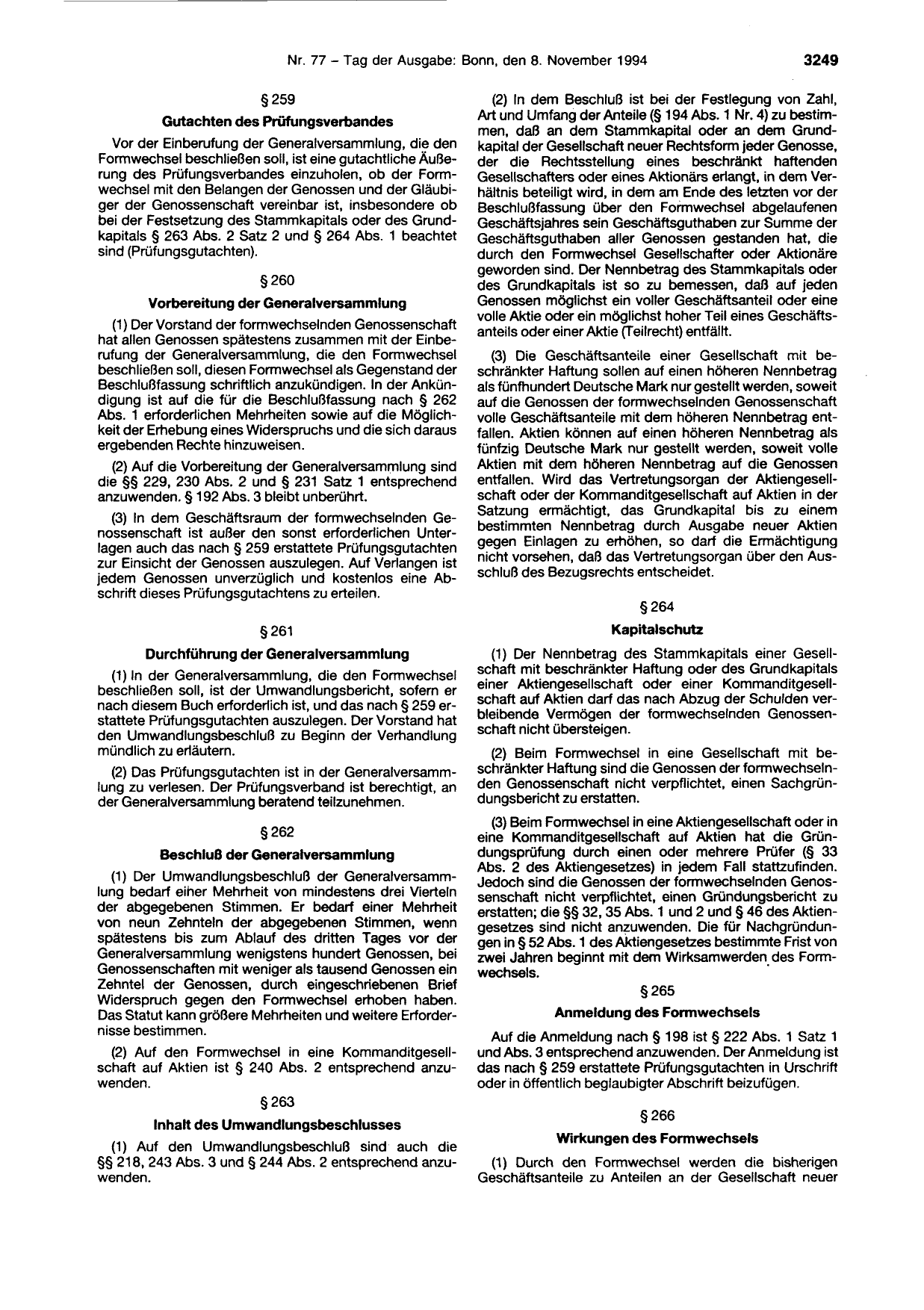BGBl. 1994, Seite 3249 — Originalseite als Abbildung