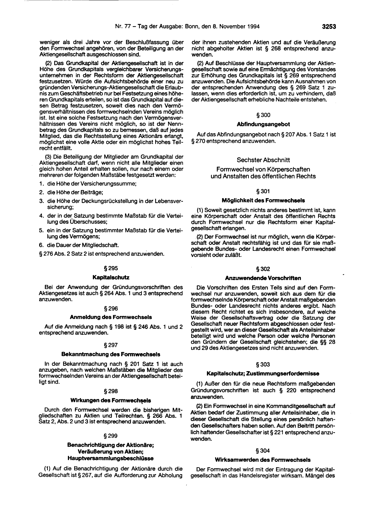 BGBl. 1994, Seite 3253 — Originalseite als Abbildung