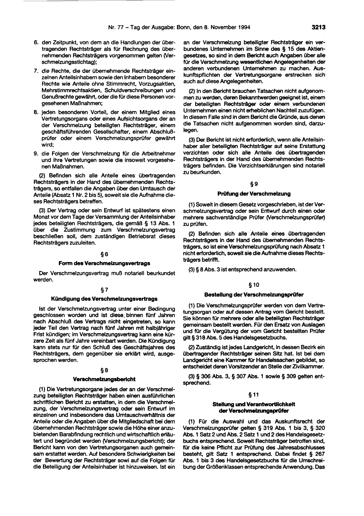 BGBl. 1994, Seite 3213 — Originalseite als Abbildung