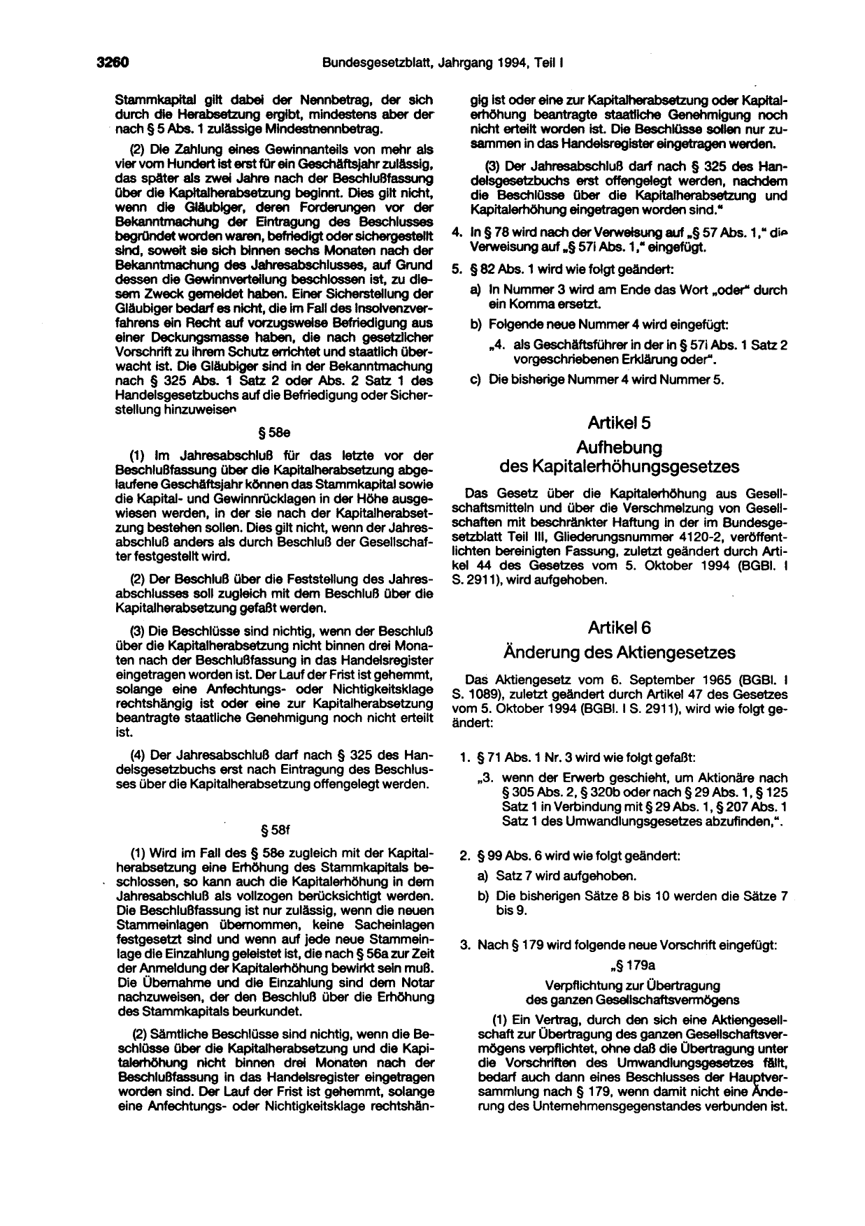 BGBl. 1994, Seite 3280 — Originalseite als Abbildung