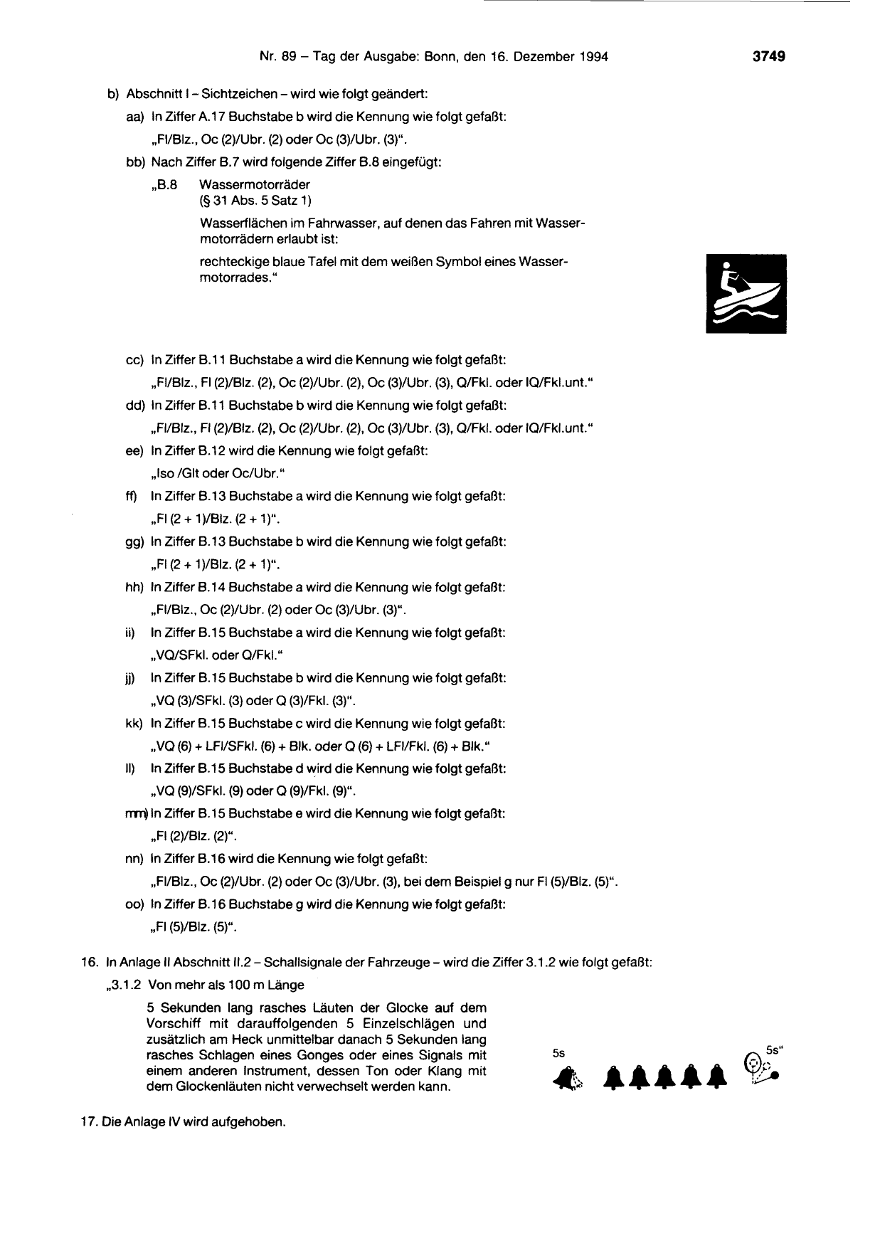 BGBl. 1994, Seite 3749 — Originalseite als Abbildung