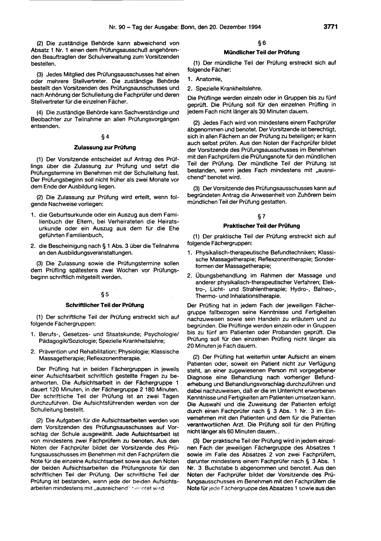 BGBl. 1994, Seite 3771 — Originalseite als Abbildung