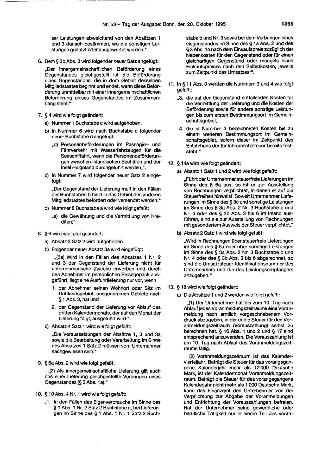 BGBl. 1995, Seite 1395 — Originalseite als Abbildung