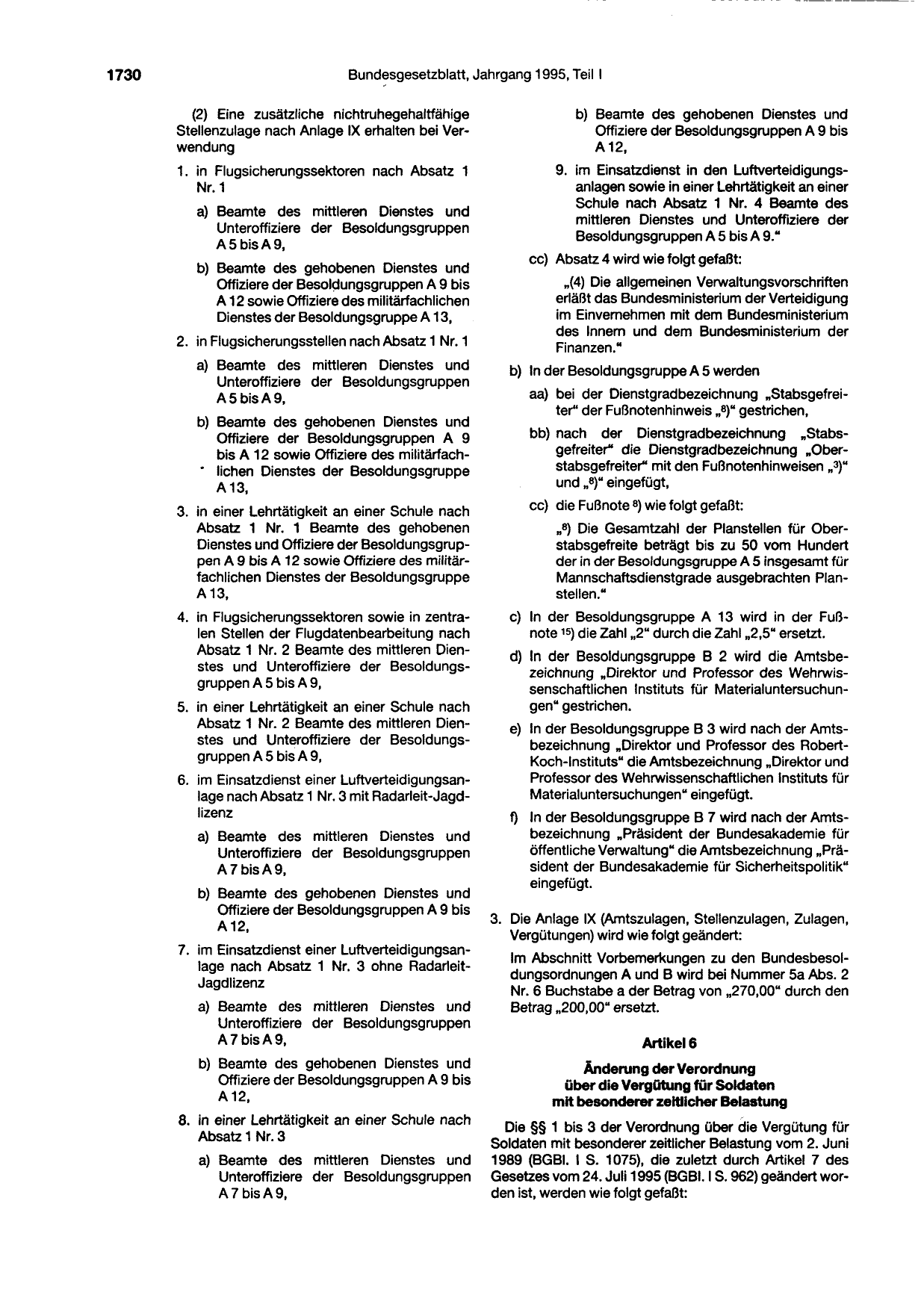 BGBl. 1995, Seite 1730 — Originalseite als Abbildung