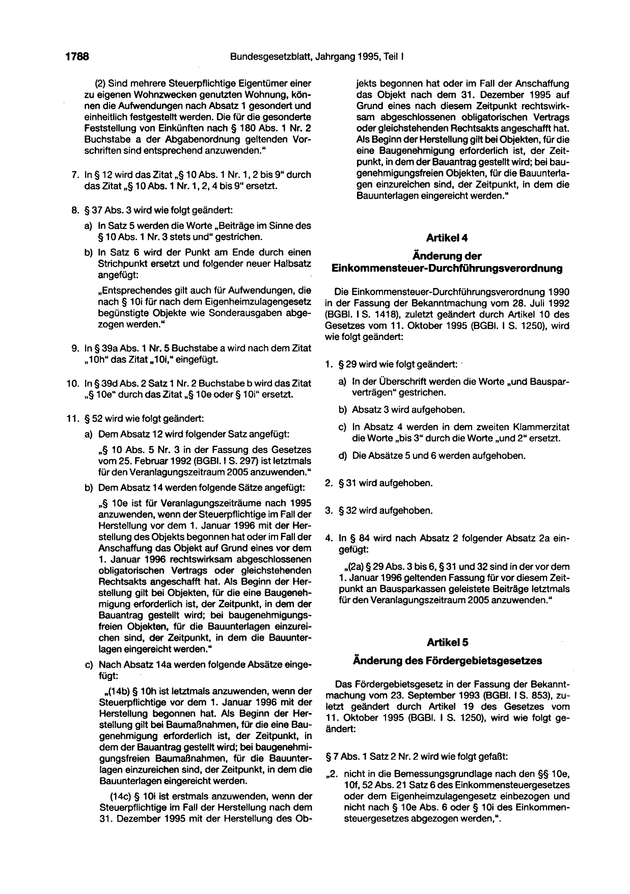 BGBl. 1995, Seite 1788 — Originalseite als Abbildung
