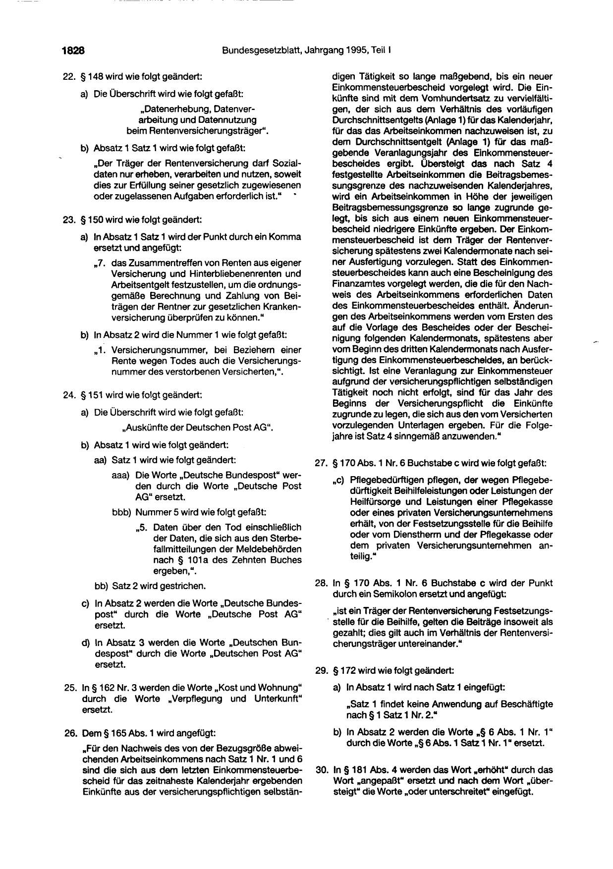 BGBl. 1995, Seite 1828 — Originalseite als Abbildung