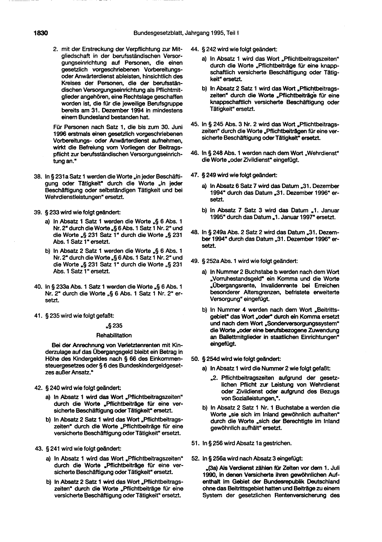 BGBl. 1995, Seite 1830 — Originalseite als Abbildung