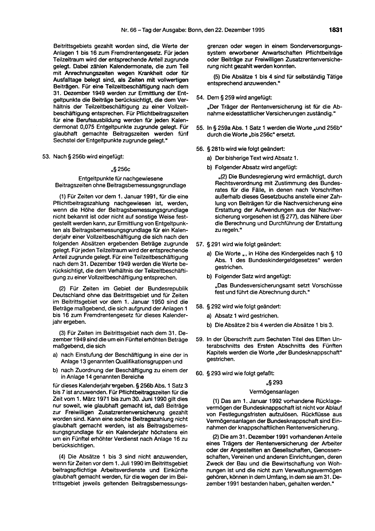 BGBl. 1995, Seite 1831 — Originalseite als Abbildung