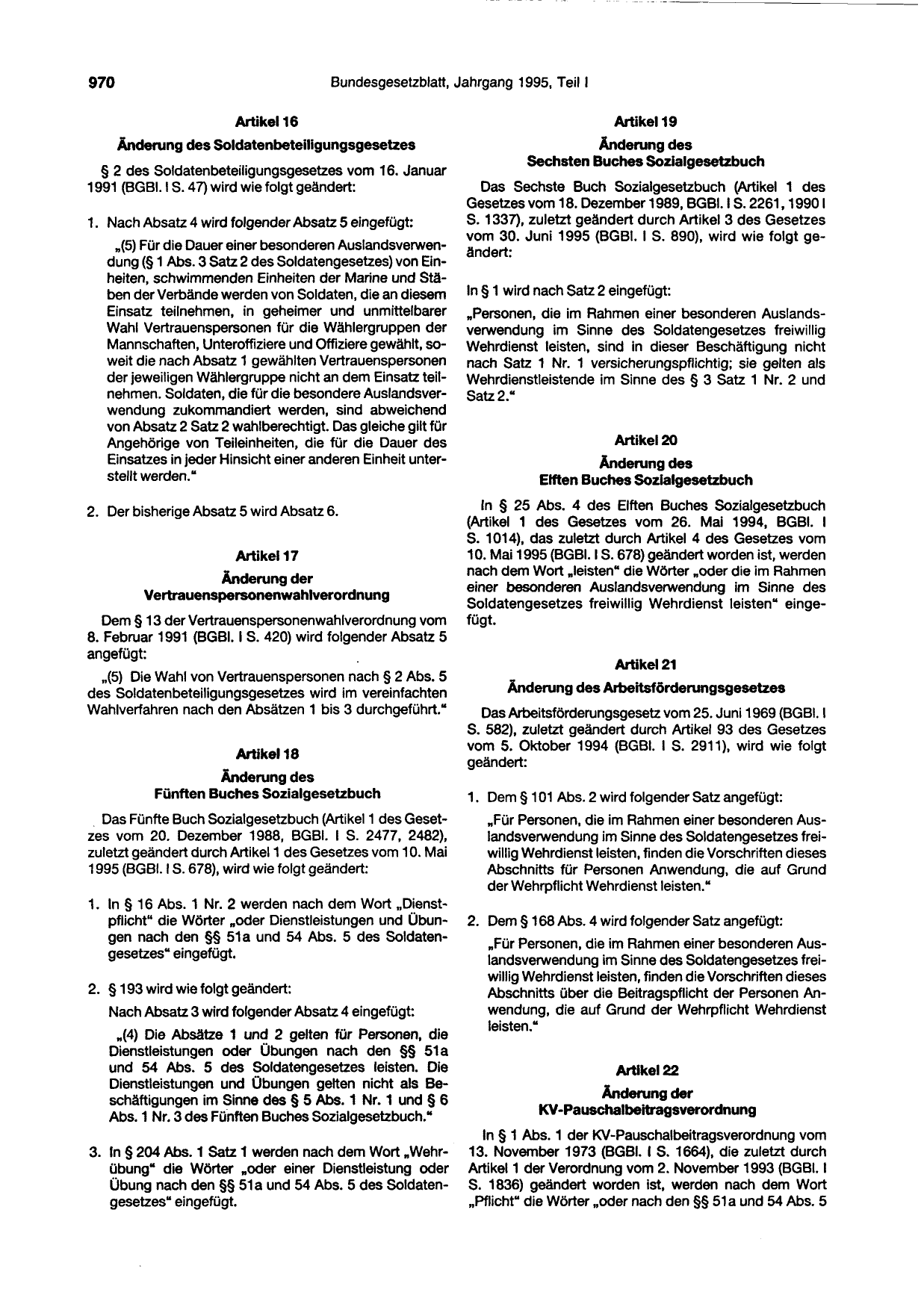 BGBl. 1995 — Originalseite als Abbildung