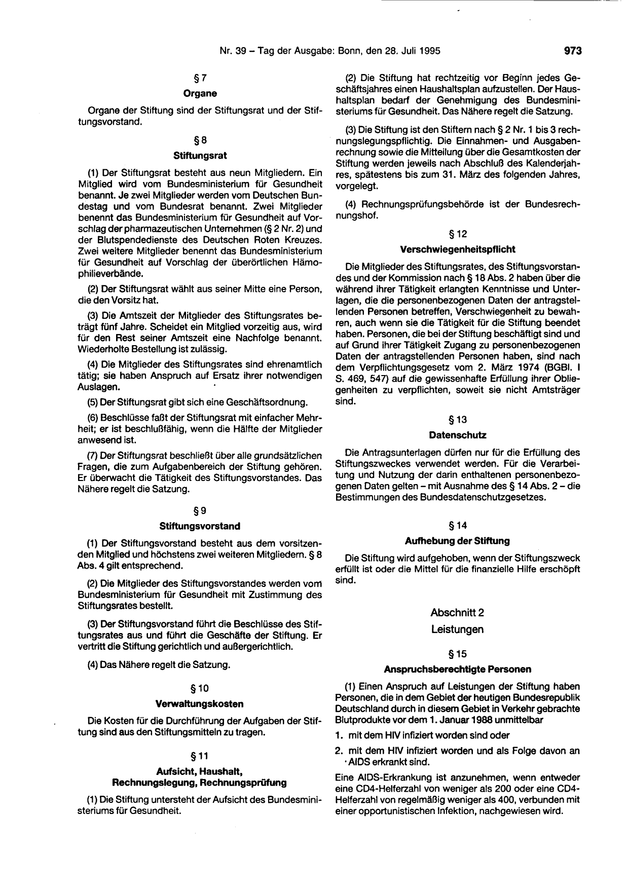 BGBl. 1995 — Originalseite als Abbildung