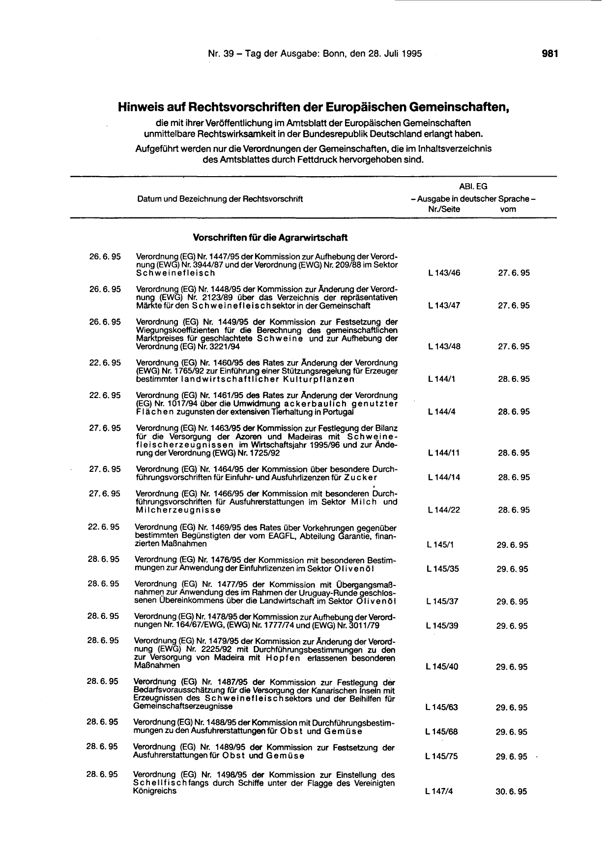 BGBl. 1995 — Originalseite als Abbildung