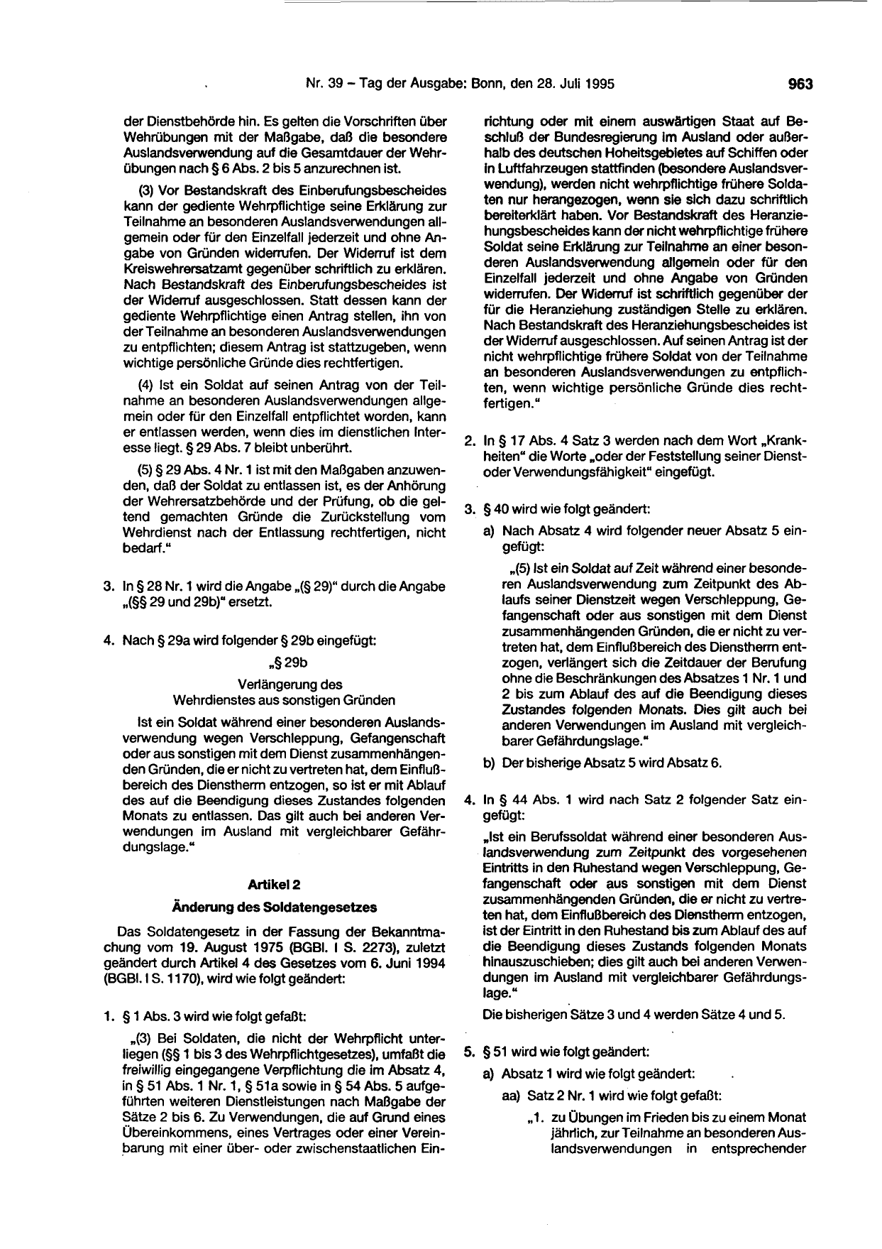 BGBl. 1995 — Originalseite als Abbildung