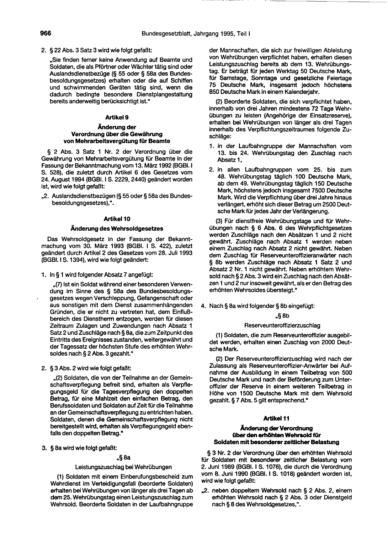BGBl. 1995 — Originalseite als Abbildung