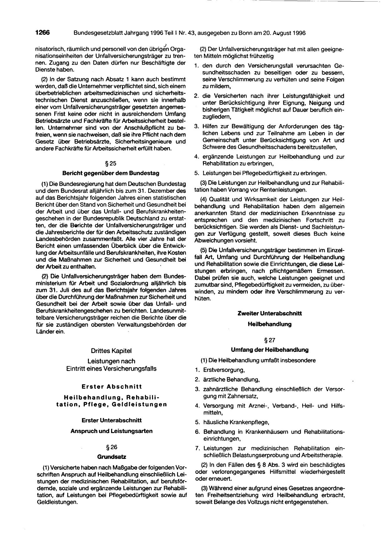 BGBl. 1996, Seite 1266 — Originalseite als Abbildung
