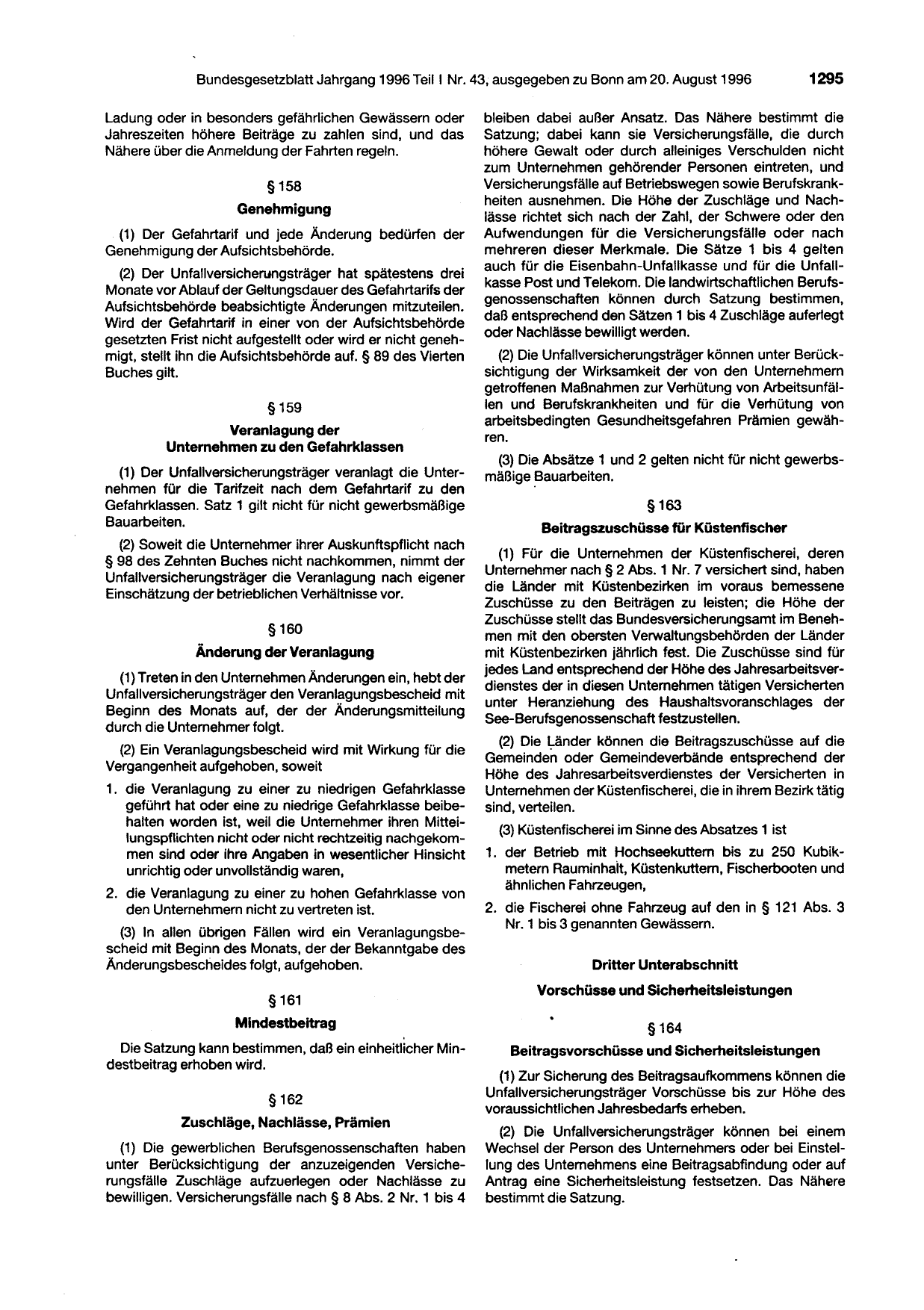 BGBl. 1996, Seite 1295 — Originalseite als Abbildung