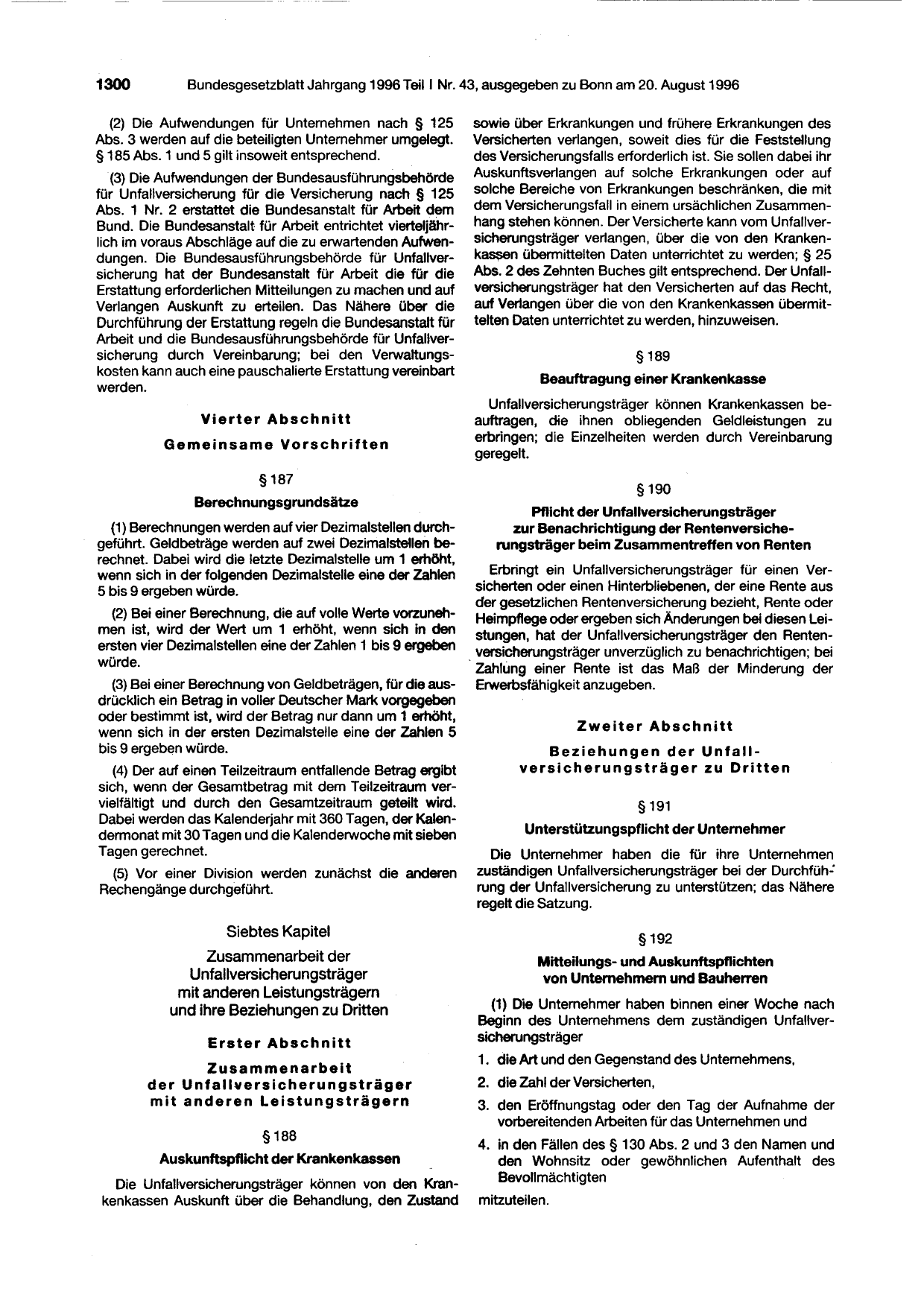 BGBl. 1996, Seite 1300 — Originalseite als Abbildung