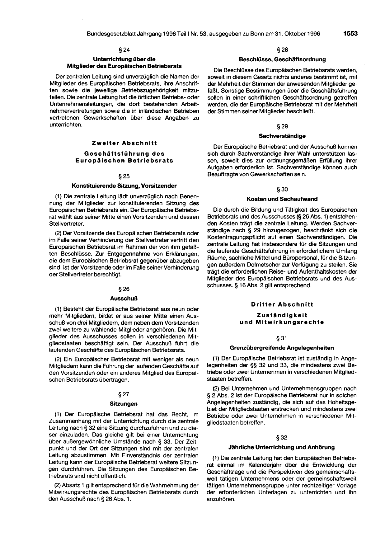 BGBl. 1996, Seite 1553 — Originalseite als Abbildung
