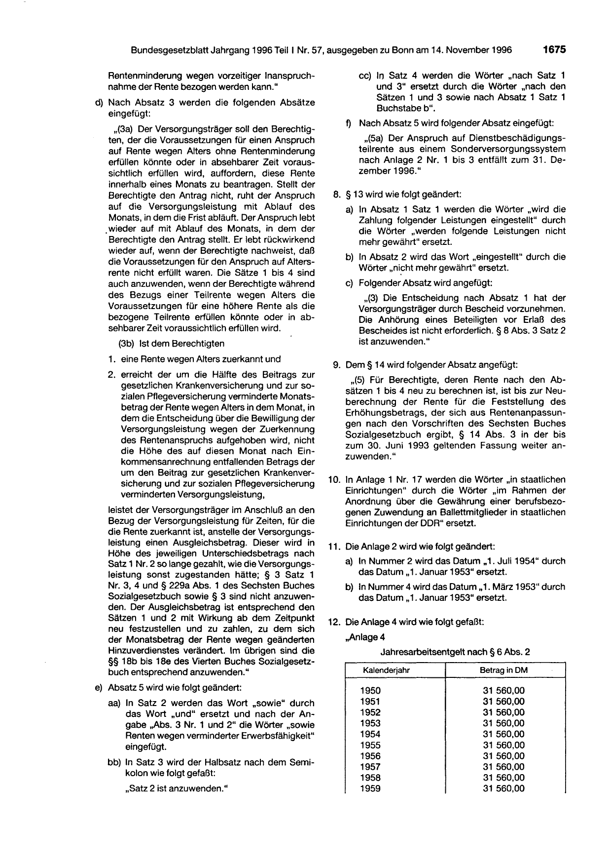 BGBl. 1996, Seite 1675 — Originalseite als Abbildung