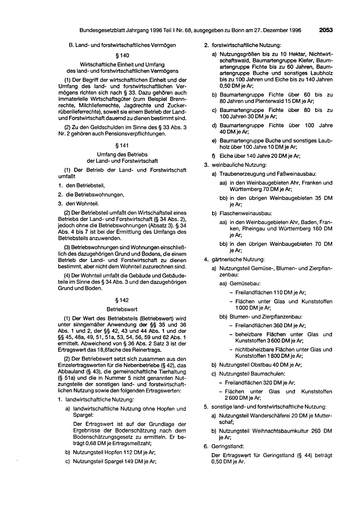 BGBl. 1996, Seite 2053 — Originalseite als Abbildung