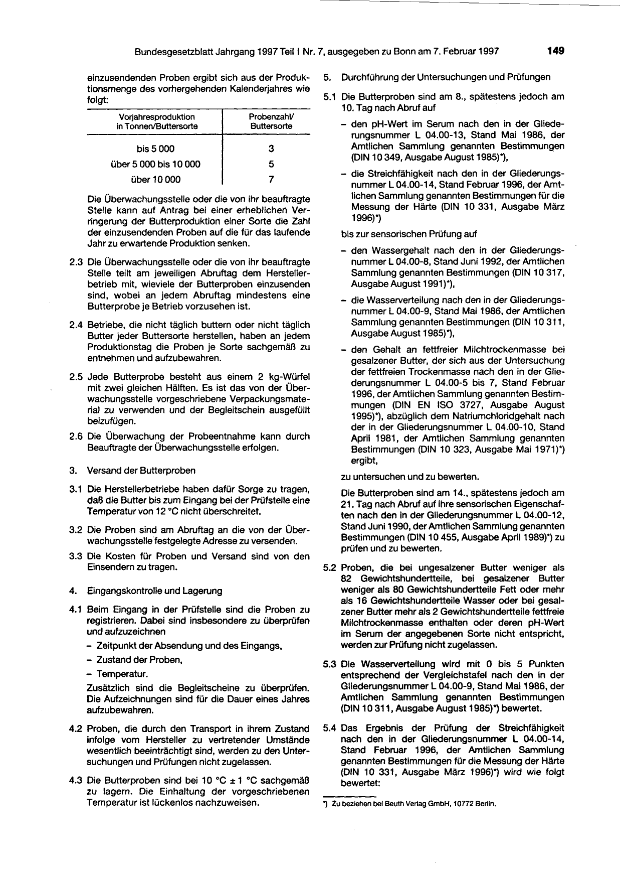 BGBl. 1997, Seite 149 — Originalseite als Abbildung