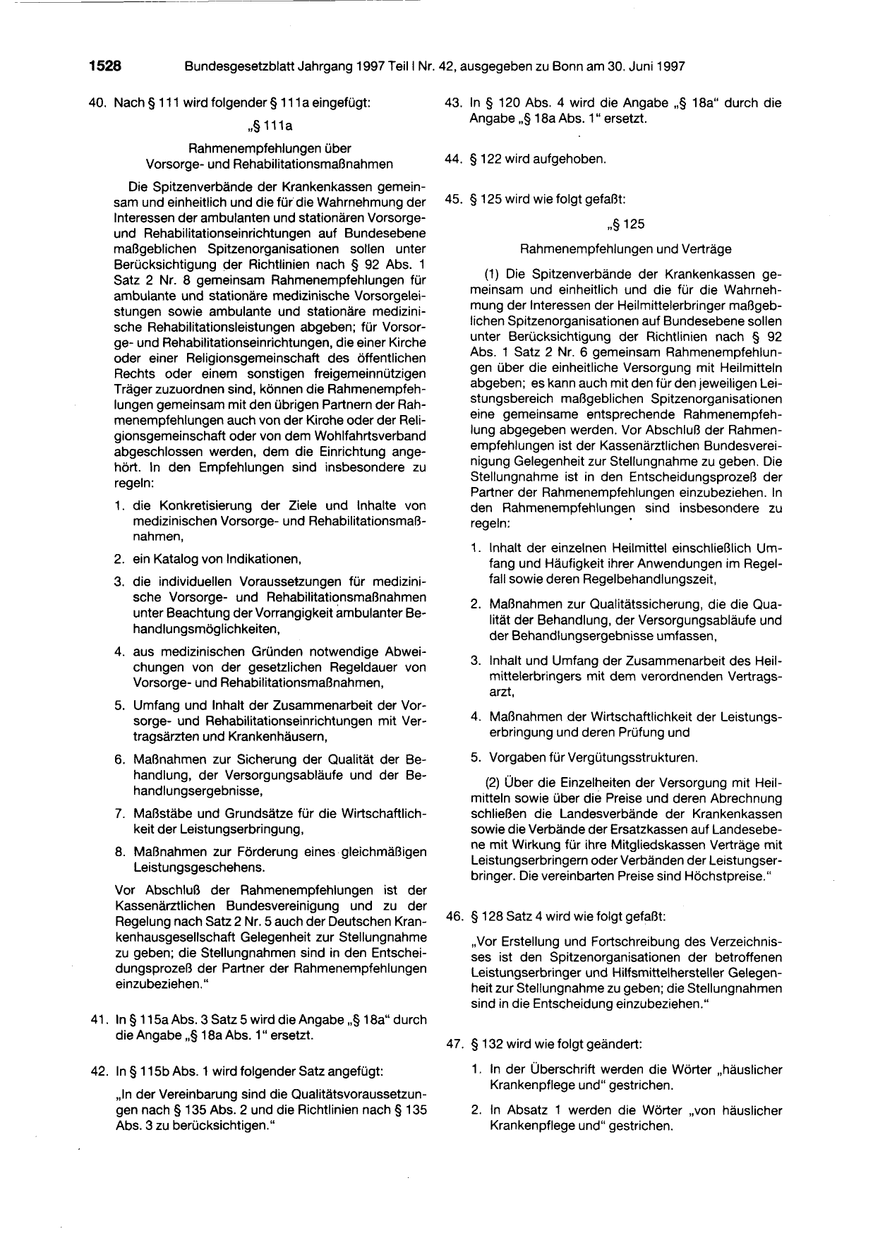 BGBl. 1997, Seite 1528 — Originalseite als Abbildung